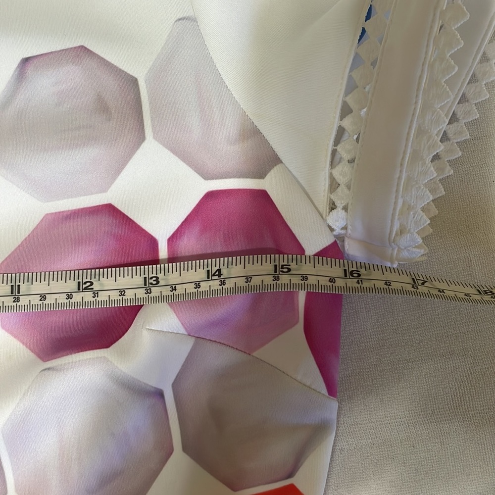 Ted Baker London White and Pink Hexagon Dress - Picture 5 of 6